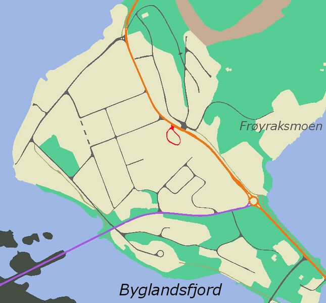 Fil:Byglandsfjord, Fjellklangvegen kart.jpg